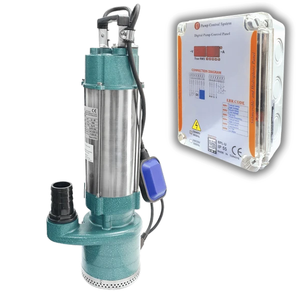Varan QDX 6-28/2-1.1A KORUMA PANOLU Temiz Su Yüksek İrtifa Dalgıç Pompa 1.5 HP / 1.1 kW, Monofaze 220 V ürün görseli 1