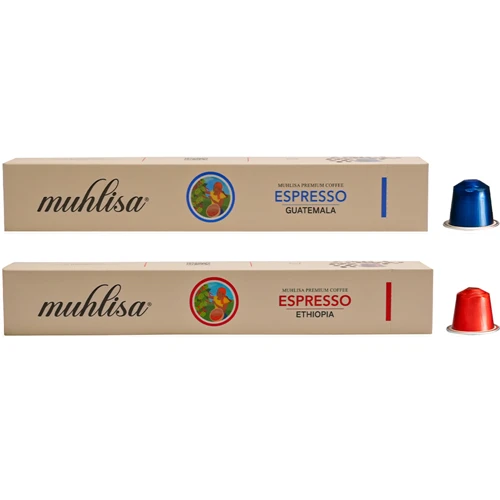 Muhlisa Espresso Kapsül Kahve 2 Kutu Guatemala, Ethiopia (20 KAPSÜL) %100 Arabica ürün görseli 1