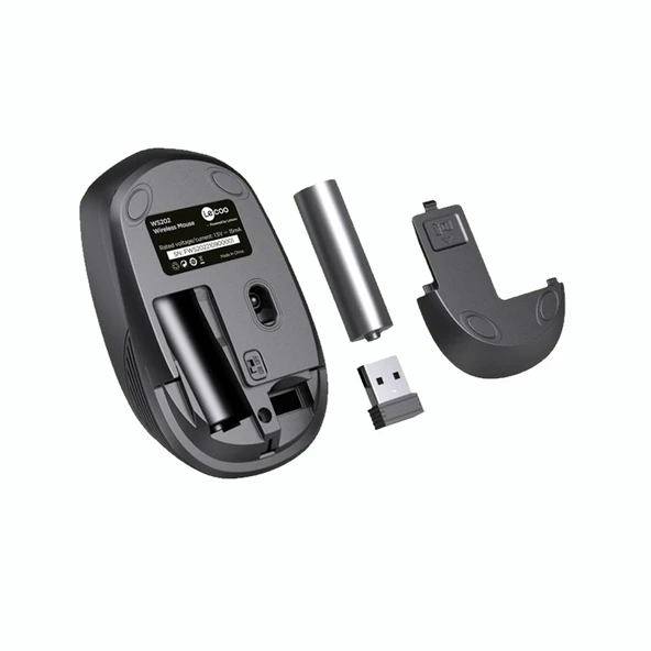 Lenovo Lecoo WS202 Kablosuz Mouse Gri - Resim 3