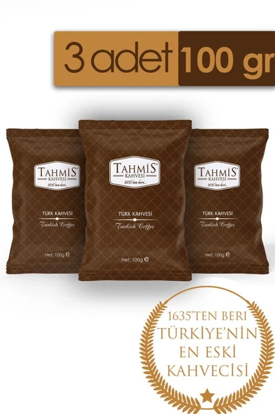 Tahmis Türk Kahvesi 100 Gr 3'lü Paket Orta Kavrulmuş ürün görseli 1