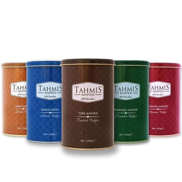 Tahmis 5'li Türk Kahvesi Özel Seti 250 G Çeşitleri -1635ten Beri ürün görseli 1