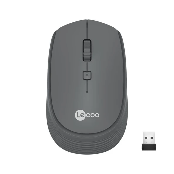 Lenovo Lecoo WS202 Kablosuz Mouse Gri ürün görseli 1