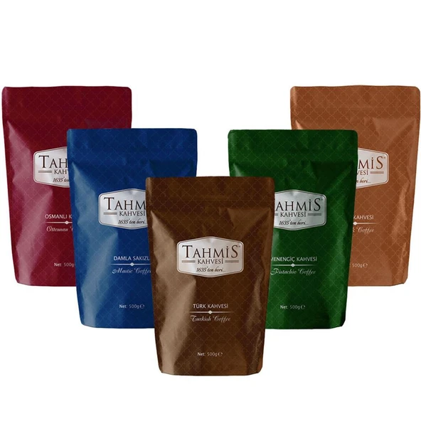 Tahmis 5'li Özel Türk Kahvesi Seti Çeşitleri 500 G -1635ten Beri ürün görseli 1