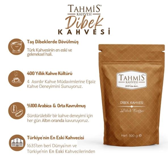 Tahmis Sade Dibek Kahvesi 500 Gr - Resim 2