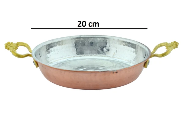 El Yapımı Bakır Omlet ve Yumurta Tavası,Bakır Sahan Tava NO4 (20 cm) ürün görseli 1