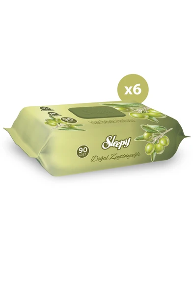 Sleepy Zeytinyağlı Islak Havlu 6X90 lı ürün görseli 1