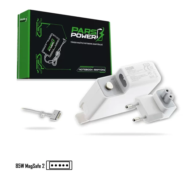 MagSafe 2 (T Tipi) 85W Şarj Adaptörü (Pars Power PRS-074 85W 20V 4.25A MAGSAFE 2 ADAPTÖR) - Uyumlu Modeller: A1398, A1425, A1502 ürün görseli 1