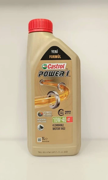 CASTROL POWER 1 10W-40 4T 1 LİTRE ÜRETİM TARİHİ :2023 ürün görseli 1