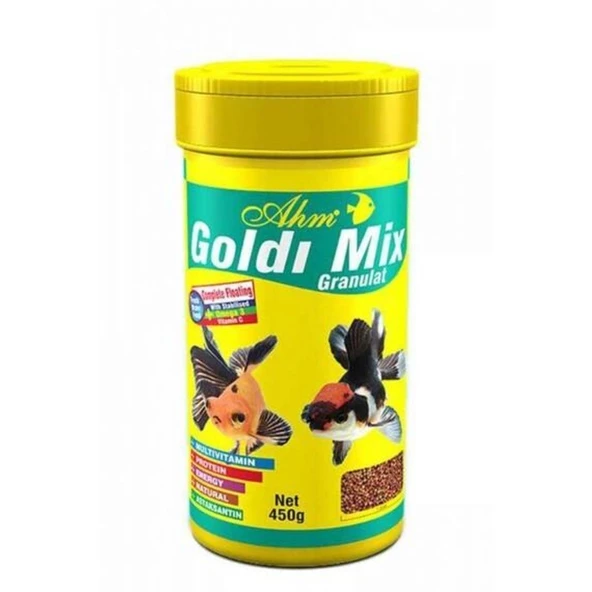 Ahm Goldi Mix Granulat Balık Yemi 250 ML ürün görseli 1