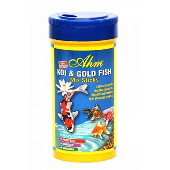 Ahm Koi Goldfish Mix Pond Sticks Balık Yemi 1000 ML ürün görseli 1