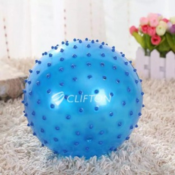 Clifton Dikenli Yoga Pilates Aeorobik Jimnastik Topu 65 cm Mavi+ Pompa ürün görseli 1