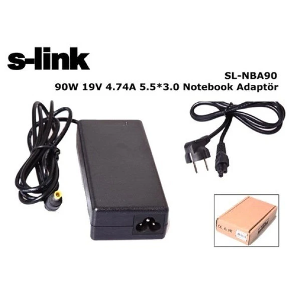 S-Link Sl-Nba90 90W 19V 4.74A 5.5*3.0 Samsung Notebook  Adaptör ürün görseli 1