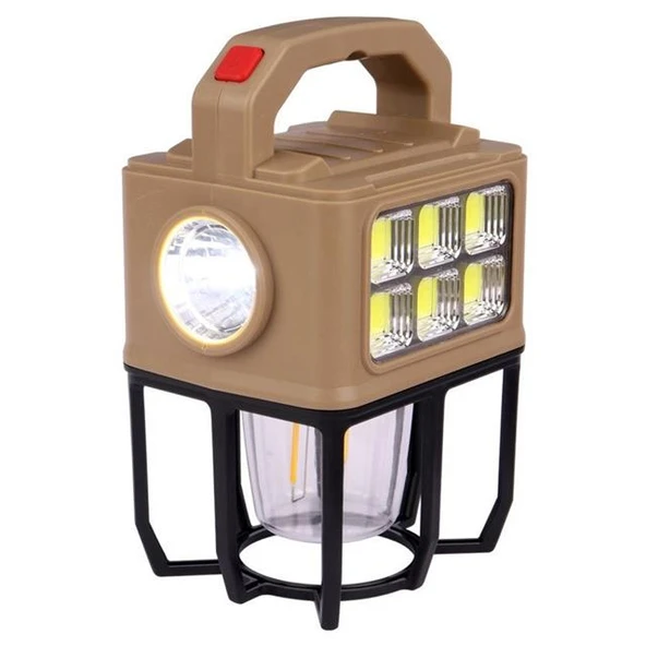 Powermaster PM-26459 3 Modlu Beyaz Filament Solar Masa Kamp Lambası El Feneri Işıldak ürün görseli 1