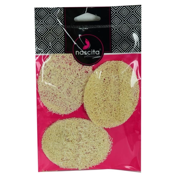 Nascita Doğal Kabak Lifli Peeling Lifi Yüz Pedi Kesesi 3lü 9x7Cm ürün görseli 1