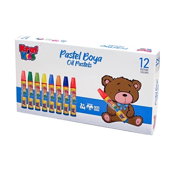 KRAF KIDS PASTEL BOYA 12 LI KK515 ürün görseli 1
