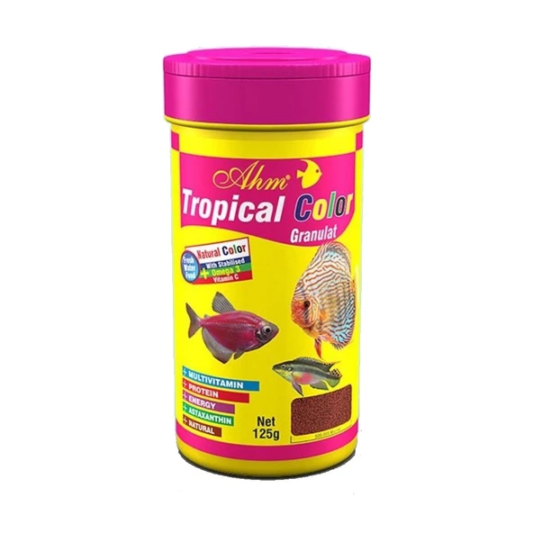 Ahm Tropical Colour Granulat Balık Yemi 250 Ml ürün görseli 1
