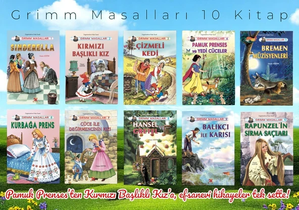 1. Sınıf Grimm Masalları 10 Kitap Set ürün görseli 1