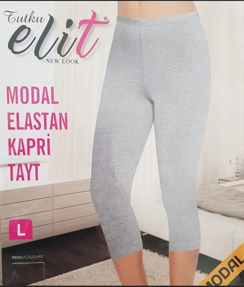 Tutku Elit Bayan Modal Elastan Dizaltı Kapri Tayt  2102 - Resim 8