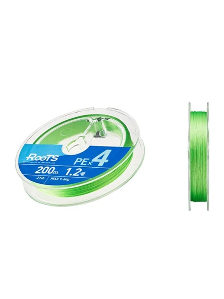 Gosen X4 Roots PE 4 Örgü İp Misina 200mt Light Green ürün görseli 1