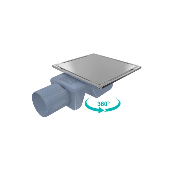 VALTEMO INOX-S TRENDY YAN ÇIKIŞLI YER SÜZGECİ 50 15X15 ürün görseli 1