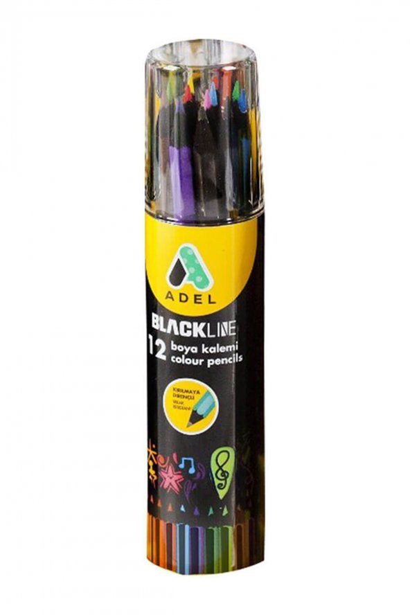 Blackline Kuru Boya Kalemi 12 Renk Metal Tüp Adel Blackline Kuru Boya Seti 12 Renk ürün görseli 1