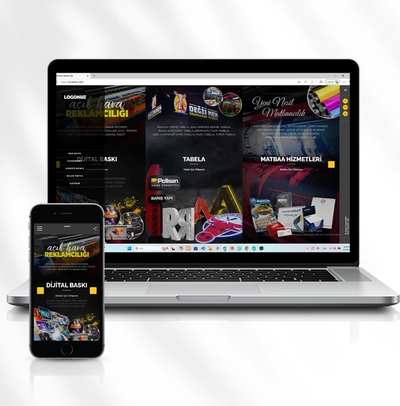 Matbaa, Reklam ve Grafik Tasarım Ofisleri Için Hazır Tanıtım Web Sitesi Kod: 4.sitenizin.com ürün görseli 1