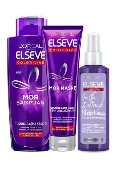 Loreal Elseve Turuncusuz Sarılar Mor Bakım Seti ürün görseli 1