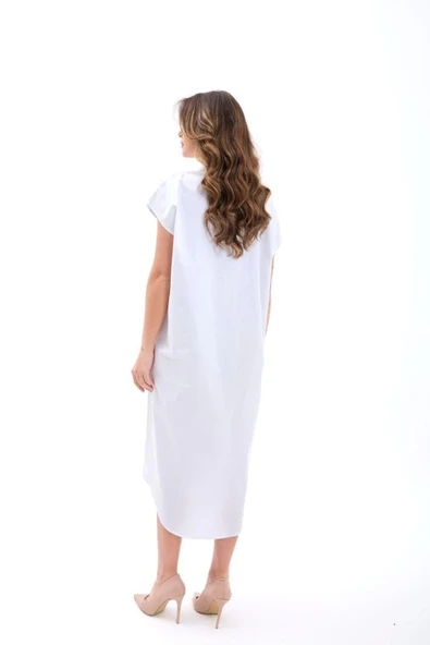 7464 ELBİSE-BEYAZ - Resim 5