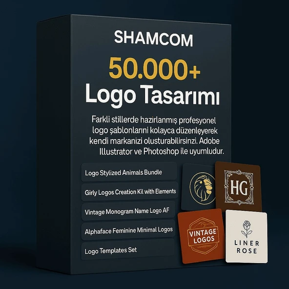 50.000+ Logo Tasarımı – Shamcom’dan Dev Grafik Paketi - Resim 2