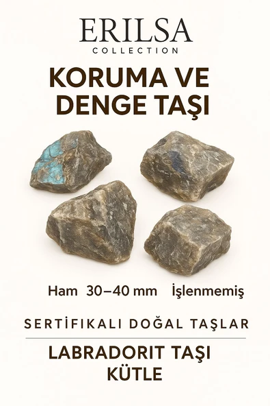 Sertifikalı Ham İşlenmemiş Labradorit Taşı Kütle – El Taşı Spiritüel Koruma Işık Yükseltici Enerji ürün görseli 1