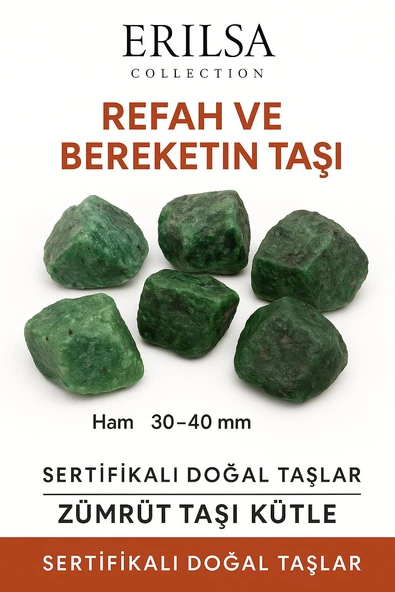 Sertifikalı Ham İşlenmemiş Zümrüt Taşı Kütle – El Taşı Kalpten Gelen Şifa ve Ruhsal Yenilenme ürün görseli 1