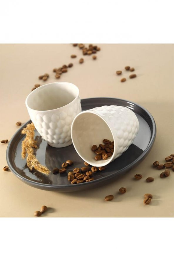 Kütahya Porselen Favo Mug 180 cc Krem 2 li ürün görseli 1