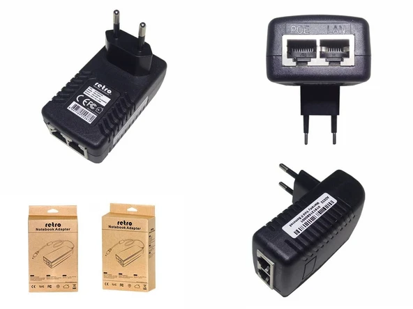 İnterkom Sistemleri İçin 24V 1A 24W POE Ethernet Adaptör RETRO ürün görseli 1