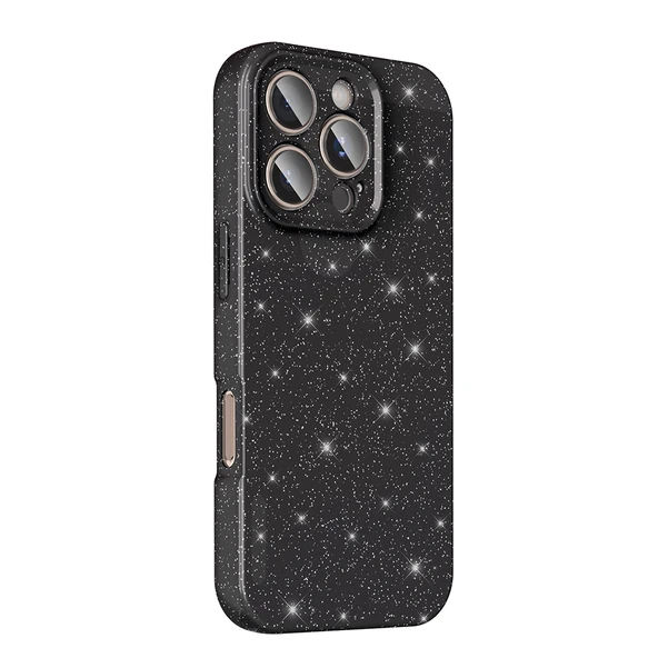 Gpack iPhone 16 Pro Max uyumlu Kılıf Koton Simli Silikon Arka Kapak Kamera Korumalı ürün görseli 1