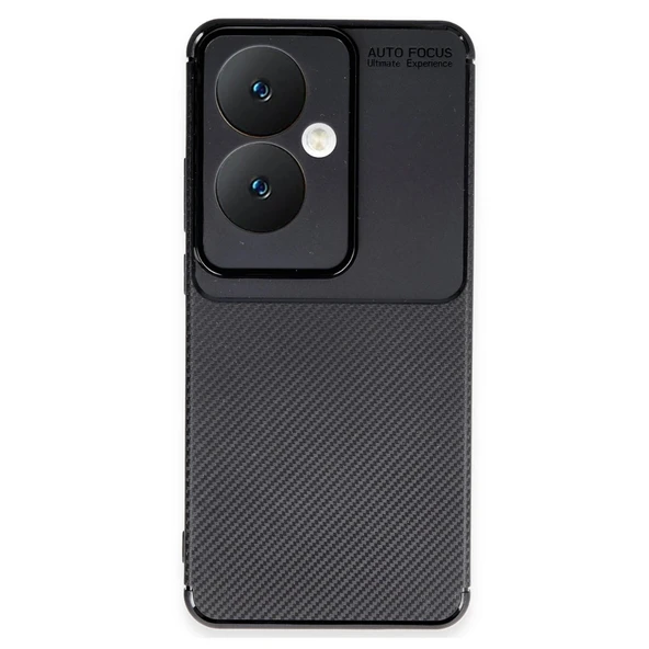 Gpack Oppo Reno 11F uyumlu Kılıf Negro Karbon Görünümlü Silikon ürün görseli 1