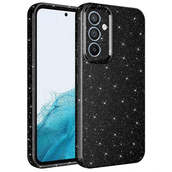 Gpack Samsung Galaxy S24 FE uyumlu Kılıf Koton Simli Silikon Arka Kapak Kamera Korumalı ürün görseli 1