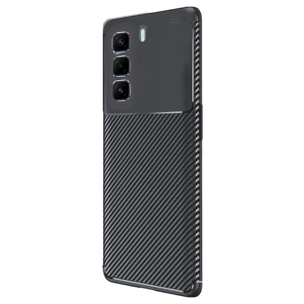 Gpack İnfinix Hot 50 4G uyumlu Kılıf Negro Karbon Görünümlü Silikon ürün görseli 1