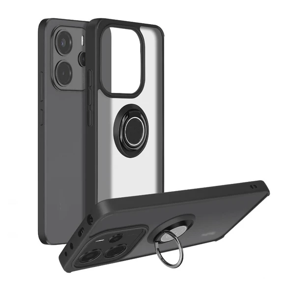 Gpack Xiaomi Redmi Note 14 uyumlu Kılıf Montreal Yüzüklü Mıknatıslı Kamera Korumalı Silikon ürün görseli 1