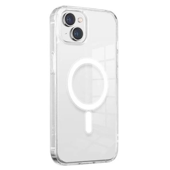Gpack Apple iPhone 13 Mini uyumlu Kılıf M-Safe Şarj Özellikli Sert PC Embos Kapak ürün görseli 1