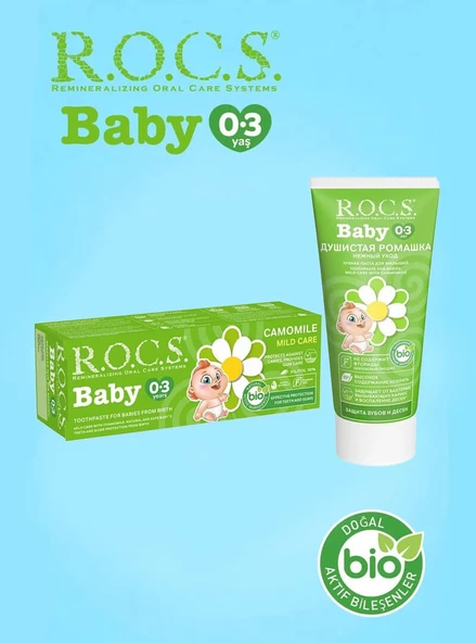Rocs Baby Papatya Özlü Diş Macunu 0-3Yaş 35 ml ürün görseli 1