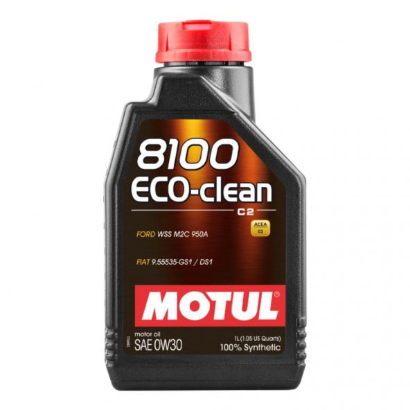 Motul 8100 Eco-Clean 0W-30 1 Lt Tam Sentetik Motor Yağı ürün görseli 1