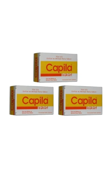 CAPİLA Kükürtlü Sabun Sarı Kutu 90 gr x 3 Adet ürün görseli 1