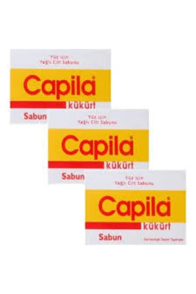 CAPİLA 3lü Kükürtlü Sivilce ve Akneye Karşı Sabun 90gr ürün görseli 1