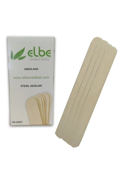 ELBE (maun) Abeslang & Tahta Dil Basacağı & Spatula 100 Adet ürün görseli 1