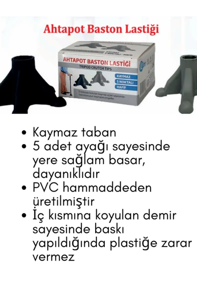 RABIR Baston Lastiği Octobus Siyah 2 Li - Resim 3