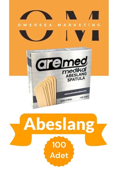 OWERSEA 100 Lük Abeslang Tahta Dil Çubuğu Basacağı - Ağda Spatulası, Spatula Aremed*** Ahşap ürün görseli 1