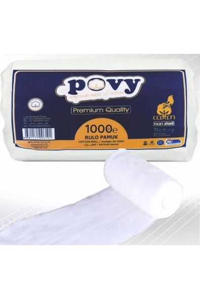 POVY Makyaj Silme Ve Bebekler Için %100 Saf 1kg Rulo Pamuk 1.kalite ürün görseli 1