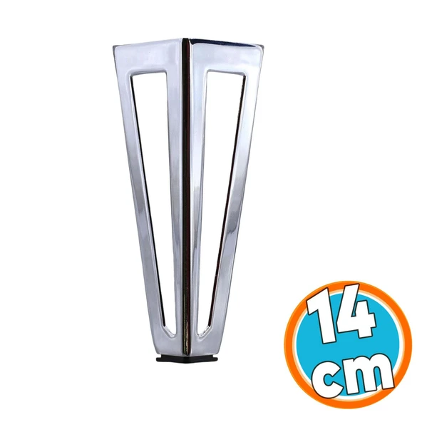 Mobilya Koltuk Baza Puf Sehpa Kanepe Tv Ünite Masa Ayağı Ayakları Metal Ayak 14 Cm Krom ürün görseli 1