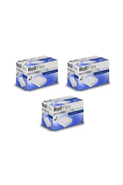 ROLL Flex Steril Gaz Kompres 7,5cm X 7,5cm ( 5'li Pakette) 100 Adet - 3 Paket ürün görseli 1