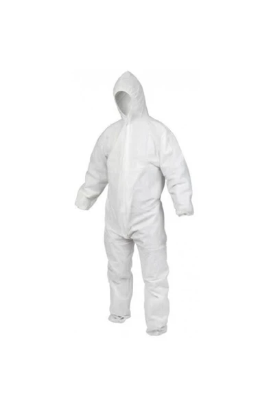 ELONMASK Tek Kullanımlık Lamıneli Fermuarlı Koruyucu Tulum 10 Adet ürün görseli 1